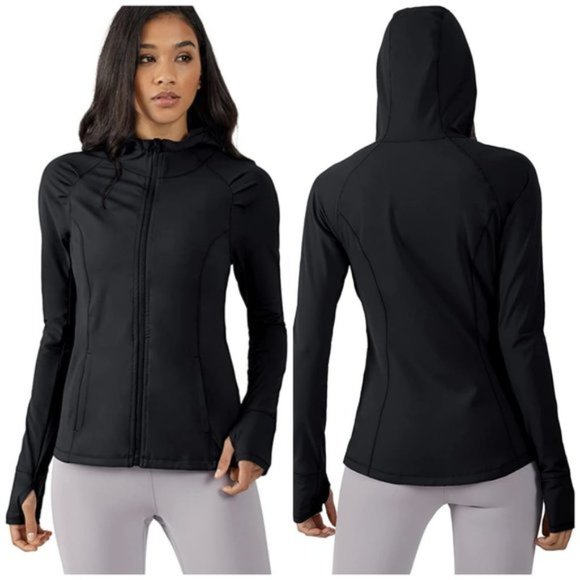 Yogalicious Women's Zip Up Hooded Jacket - Picture 9 of 14